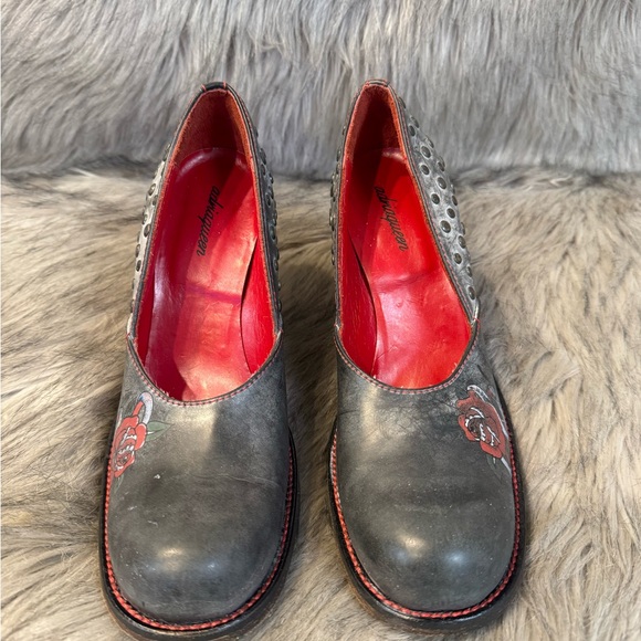 PRICE FIRM Adriaqueen Women's Gray & Red Shoes Size 38 - Picture 6 of 8